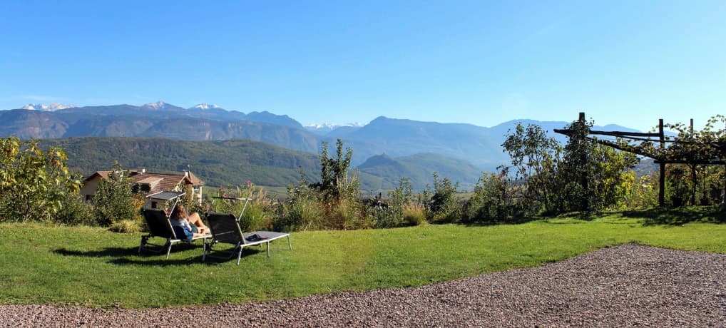 Terrasse mit Bergblick in Kaltern