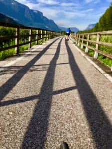 Radweg entlang der Etsch im Unterland